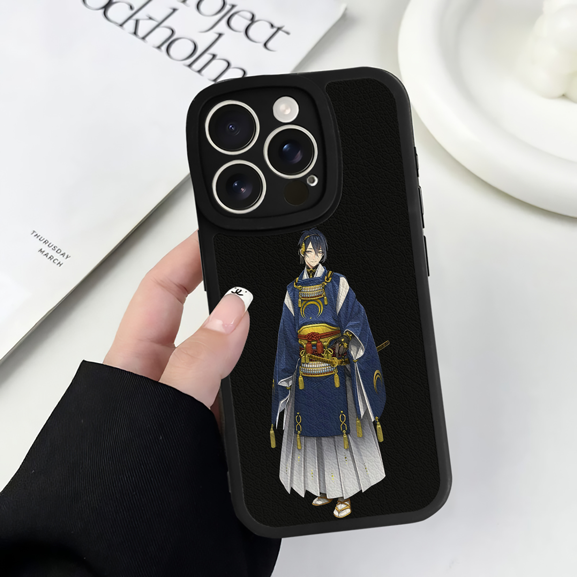 （画像用） 刀剣乱舞 Touken Ranbu 【iPhone 16シリーズ対応】シリコンスマホケース（レザー調） 材質：シリコン